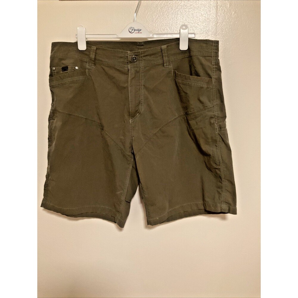 Kuhl Renegade Shorts Mens 40 Olive Green Hiking Outdoor Cargo Lightweight